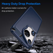 For Huawei Pura 70 Ultra Brushed Texture Carbon Fiber TPU Phone Case(Blue)