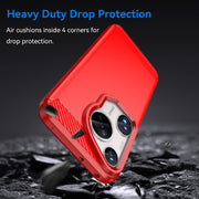 For Huawei Pura 70 Ultra Brushed Texture Carbon Fiber TPU Phone Case(Red)