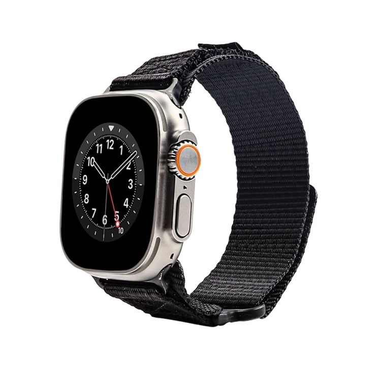 Nylon Two Section Watch Band For Apple Watch Ultra 2 49mm(Black)