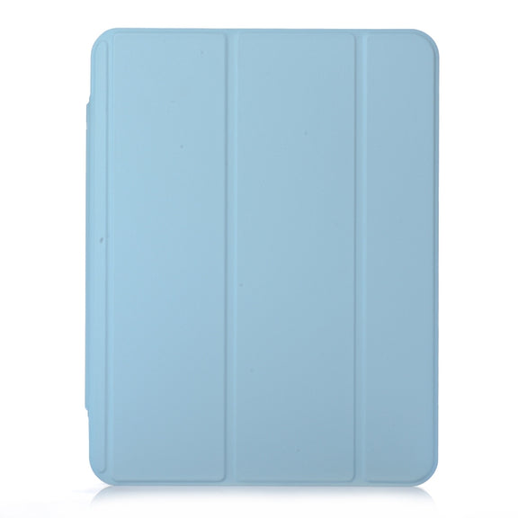 For iPad Air 11 2024 / iPad Pro 11 3-Fold Lock Buckle Leather Smart Tablet Case(Sky Blue)