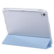 For iPad Air 11 2024 / iPad Pro 11 3-Fold Lock Buckle Leather Smart Tablet Case(Sky Blue)