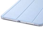 For iPad Air 11 2024 / iPad Pro 11 3-Fold Lock Buckle Leather Smart Tablet Case(Sky Blue)