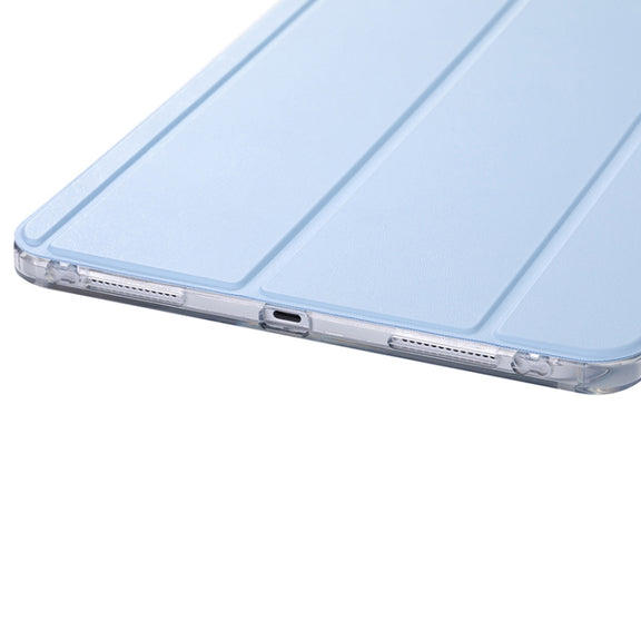 For iPad Air 11 2024 / iPad Pro 11 3-Fold Lock Buckle Leather Smart Tablet Case(Sky Blue)