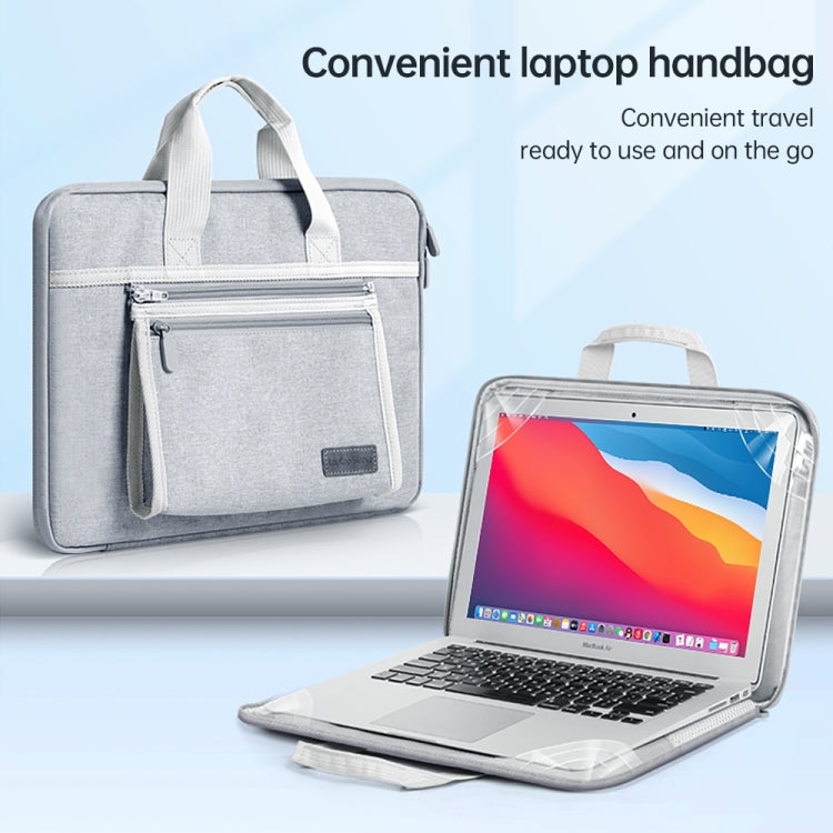 14 inch Oxford Fabric Portable Laptop Handbag(Grey)