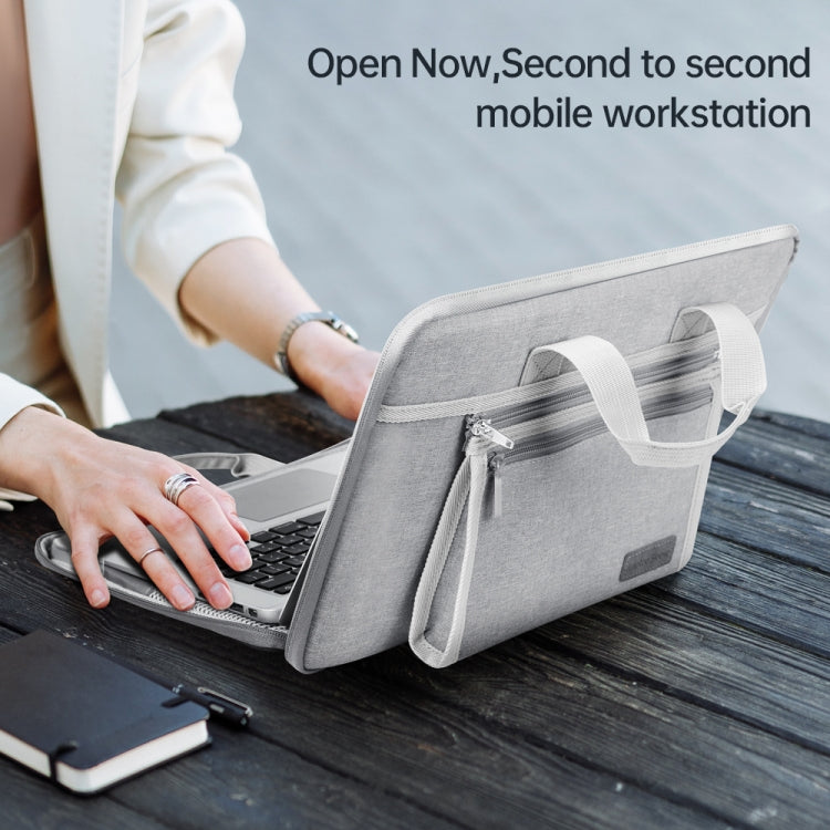 14 inch Oxford Fabric Portable Laptop Handbag(Grey)
