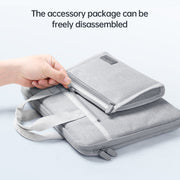 14 inch Oxford Fabric Portable Laptop Handbag(Grey)