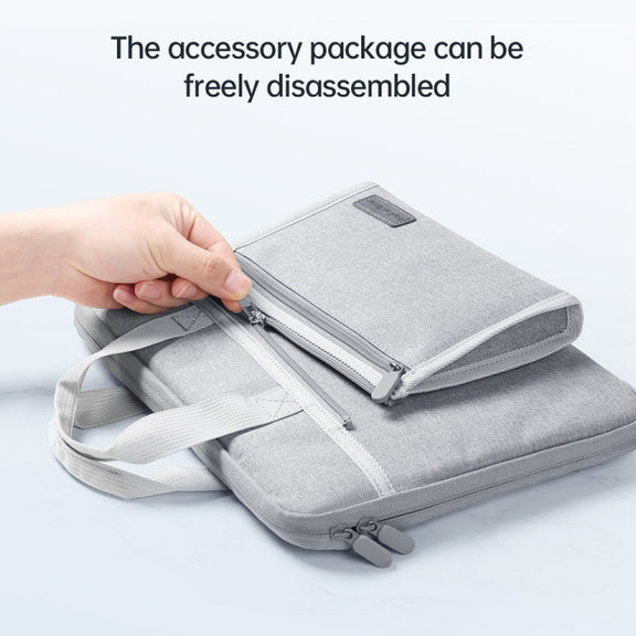 14 inch Oxford Fabric Portable Laptop Handbag(Grey)