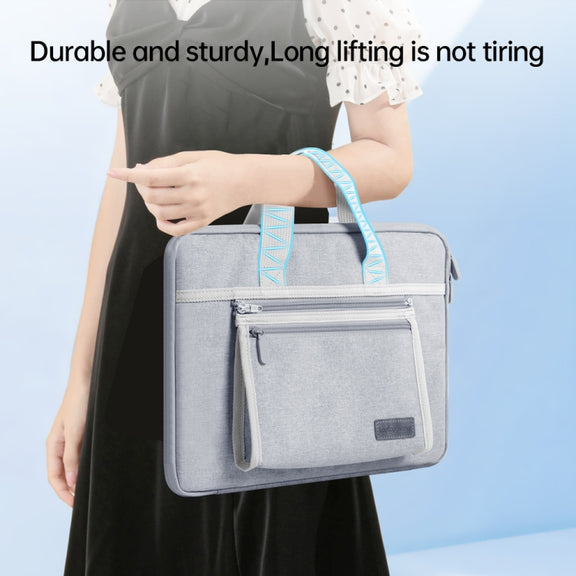 14 inch Oxford Fabric Portable Laptop Handbag(Grey)