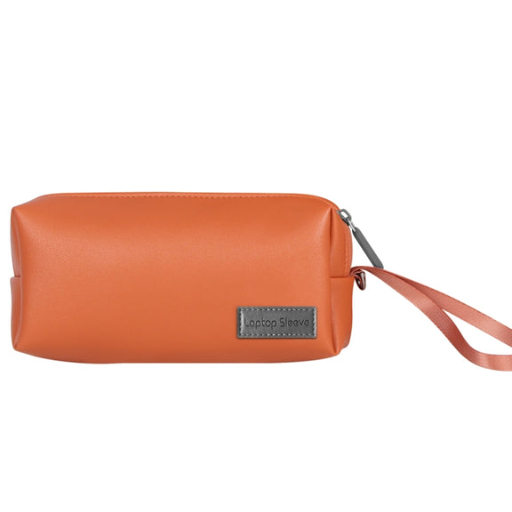 Water-resistant PU Leather Laptop Accessory Bag(Brown)