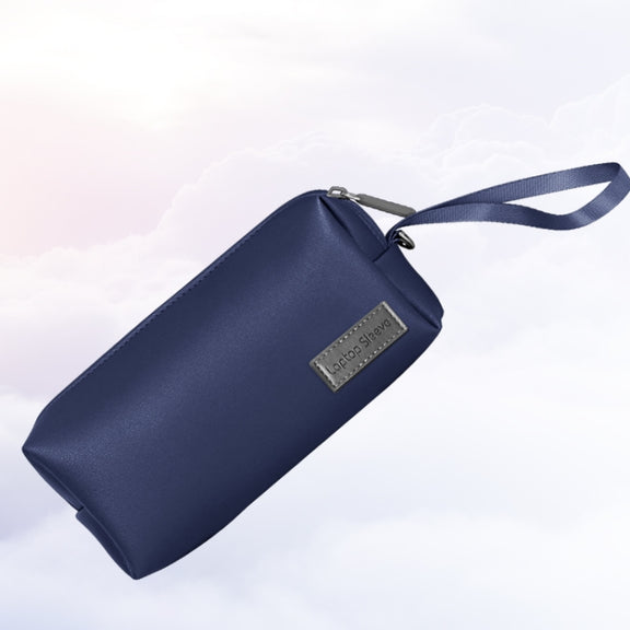 Water-resistant PU Leather Laptop Accessory Bag(Dark Blue)