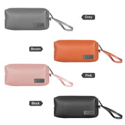 Water-resistant PU Leather Laptop Accessory Bag(Black)