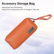 Water-resistant PU Leather Laptop Accessory Bag(Dark Green)