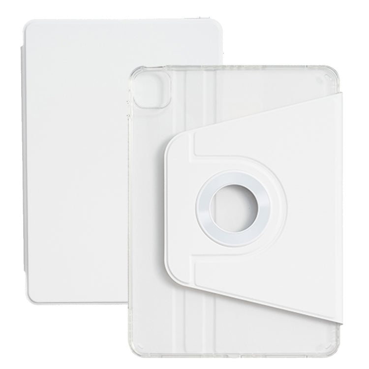 For iPad Air 11 2024 Magnetic Split Leather Smart Tablet Case(White)