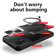 For Motorola Edge 30 Neo CD Texture Sliding Camshield Magnetic Holder Phone Case(Black)