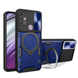 For Motorola Moto G30 / G20 / G10 CD Texture Sliding Camshield Magnetic Holder Phone Case(Blue) - free shipping - PMC TechLife - Order now!