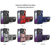 For Motorola Moto G30 / G20 / G10 CD Texture Sliding Camshield Magnetic Holder Phone Case(Blue)