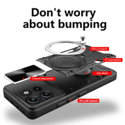 For Motorola Edge 50 Neo CD Texture Sliding Camshield Magnetic Holder Phone Case(Black)