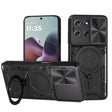 For Motorola Moto G56 5G CD Texture Sliding Camshield Magnetic Holder Phone Case(Black) - free shipping - PMC TechLife - Order now!