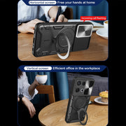 For OPPO Reno8 Pro 5G CD Texture Sliding Camshield Magnetic Holder Phone Case(Red)
