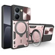 For vivo Y36 4G / 5G CD Texture Sliding Camshield Magnetic Holder Phone Case(Pink) - vivo Cases by PMC TechLife | Online Shopping South Africa | PMC TechLife | Buy Now Pay Later Mobicred