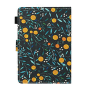 For 10 inch Universal Tablet PC Flower Pattern Horizontal Flip Leather Case with Card Slots & Holder(Yellow Fruit)