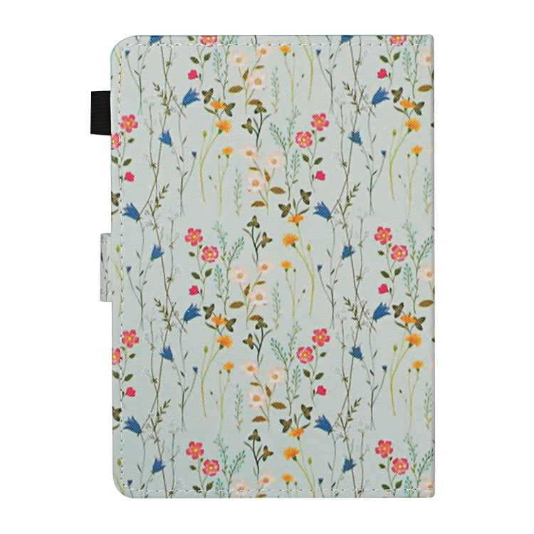 For 10 inch Universal Tablet PC Flower Pattern Horizontal Flip Leather Case with Card Slots & Holder(Small Floral)