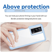 For Xiaomi Poco F5 Pro Colorful Series Acrylic Hybrid TPU Phone Case(Blue)