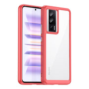 For Xiaomi Poco F5 Pro Colorful Series Acrylic Hybrid TPU Phone Case(Red)