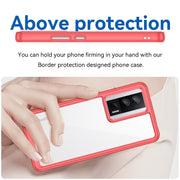 For Xiaomi Poco F5 Pro Colorful Series Acrylic Hybrid TPU Phone Case(Red)