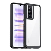 For Xiaomi Poco F5 Pro Colorful Series Acrylic Hybrid TPU Phone Case(Black)