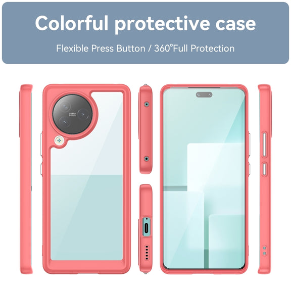 For Xiaomi Civi 3 Colorful Series Acrylic Hybrid TPU Phone Case(Red)
