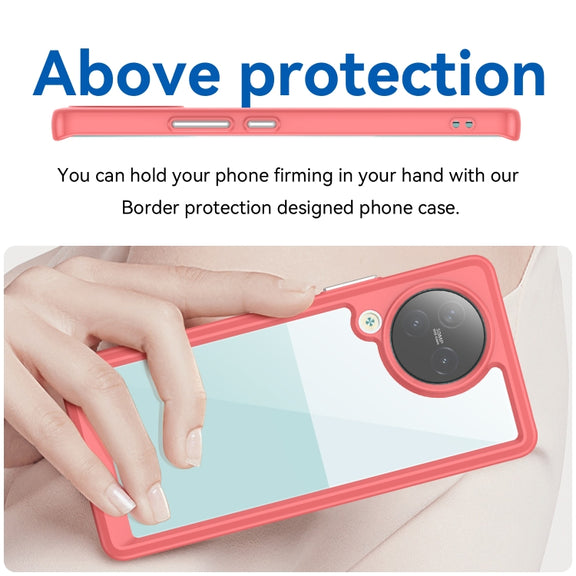 For Xiaomi Civi 3 Colorful Series Acrylic Hybrid TPU Phone Case(Red)