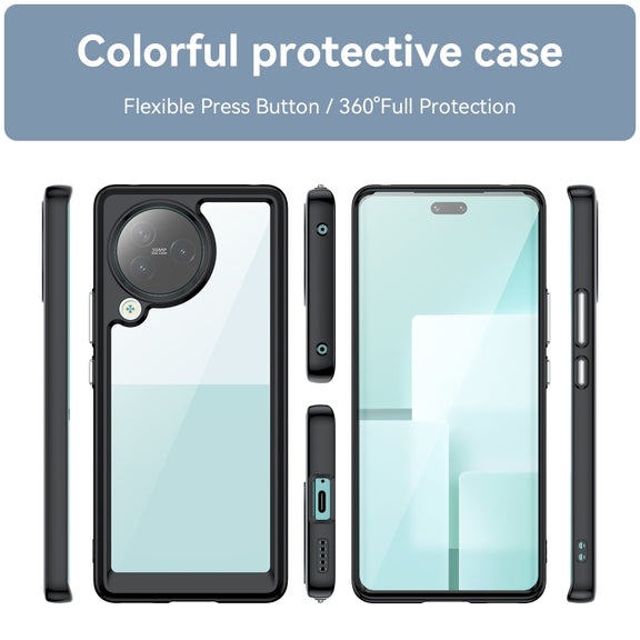 For Xiaomi Civi 3 Colorful Series Acrylic Hybrid TPU Phone Case(Black)