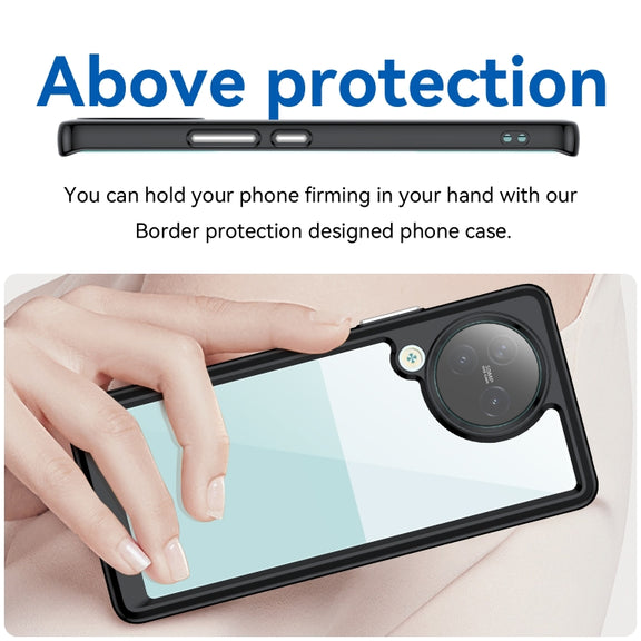 For Xiaomi Civi 3 Colorful Series Acrylic Hybrid TPU Phone Case(Black)