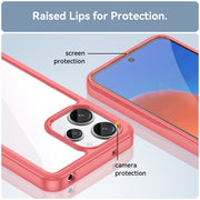 For Xiaomi Redmi 12R Colorful Series Acrylic Hybrid TPU Phone Case(Red)