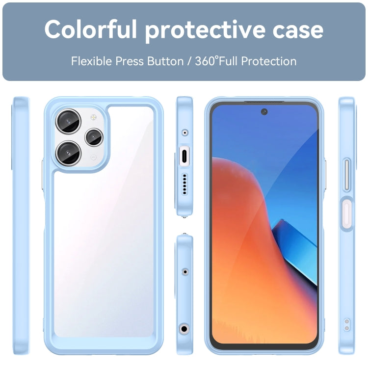For Xiaomi Poco M6 Pro 5G Colorful Series Acrylic Hybrid TPU Phone Case(Blue)