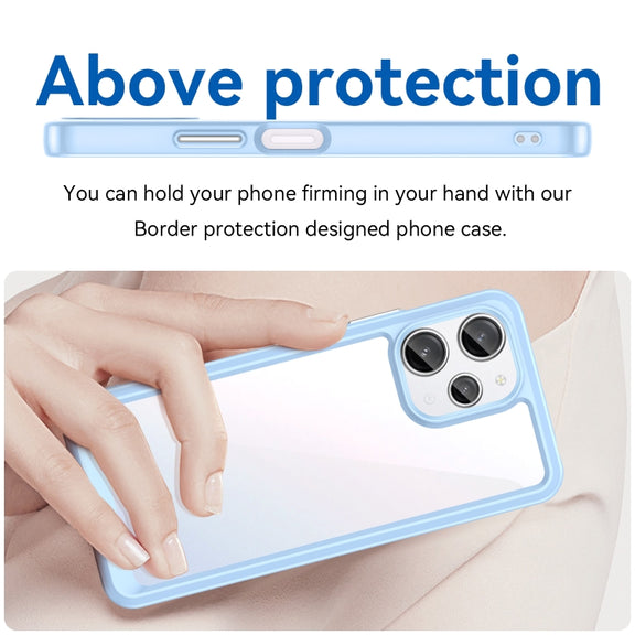 For Xiaomi Poco M6 Pro 5G Colorful Series Acrylic Hybrid TPU Phone Case(Blue)