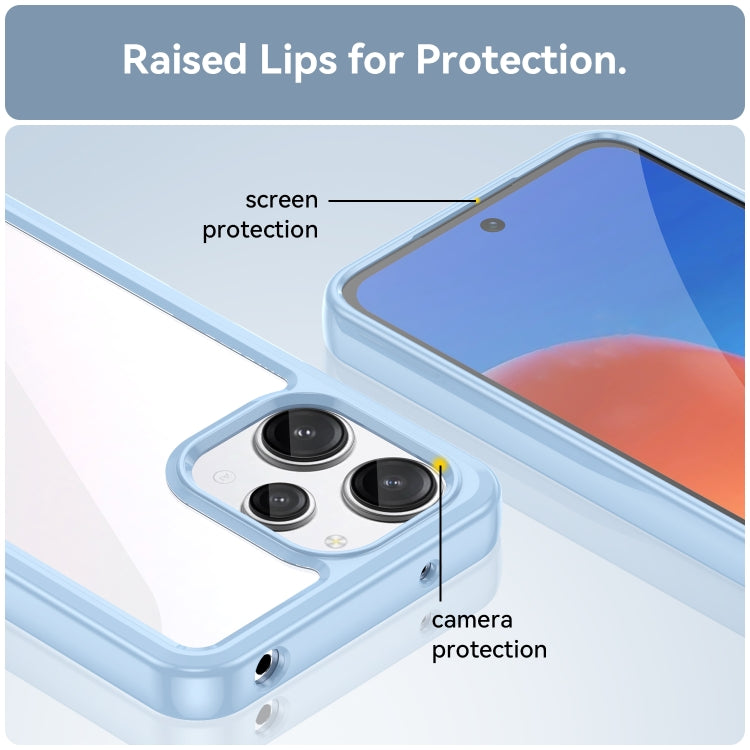 For Xiaomi Poco M6 Pro 5G Colorful Series Acrylic Hybrid TPU Phone Case(Blue)