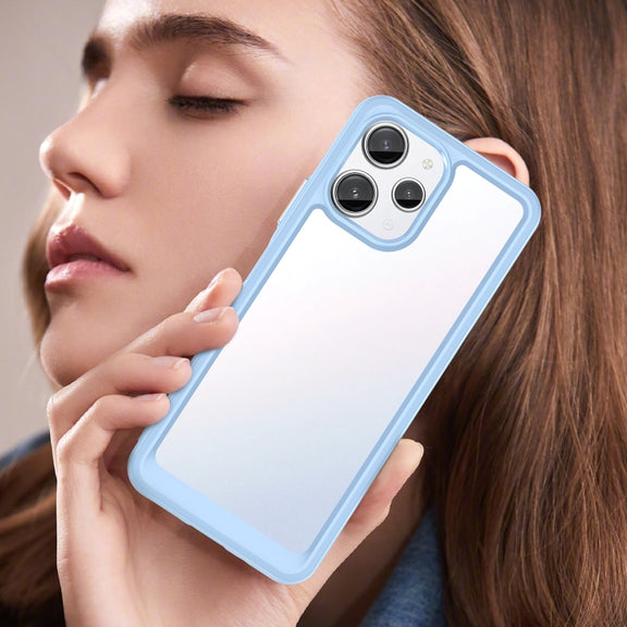 For Xiaomi Poco M6 Pro 5G Colorful Series Acrylic Hybrid TPU Phone Case(Blue)
