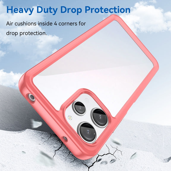 For Xiaomi Poco M6 Pro 5G Colorful Series Acrylic Hybrid TPU Phone Case(Red)