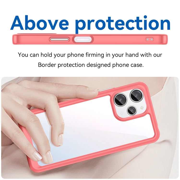 For Xiaomi Poco M6 Pro 5G Colorful Series Acrylic Hybrid TPU Phone Case(Red)