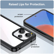 For Xiaomi Poco M6 Pro 5G Colorful Series Acrylic Hybrid TPU Phone Case(Black)