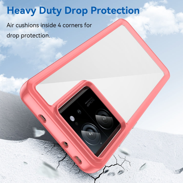 For Xiaomi Redmi K60 Ultra Colorful Series Acrylic Hybrid TPU Phone Case(Red)