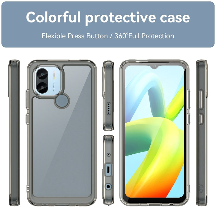 For Xiaomi Poco C50 Colorful Series Acrylic Hybrid TPU Phone Case(Transparent Grey)