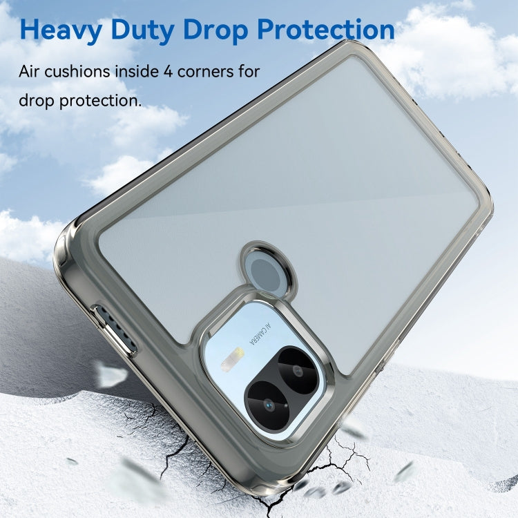 For Xiaomi Poco C50 Colorful Series Acrylic Hybrid TPU Phone Case(Transparent Grey)