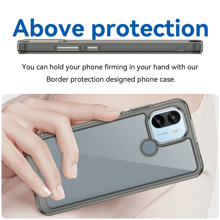 For Xiaomi Poco C50 Colorful Series Acrylic Hybrid TPU Phone Case(Transparent Grey)