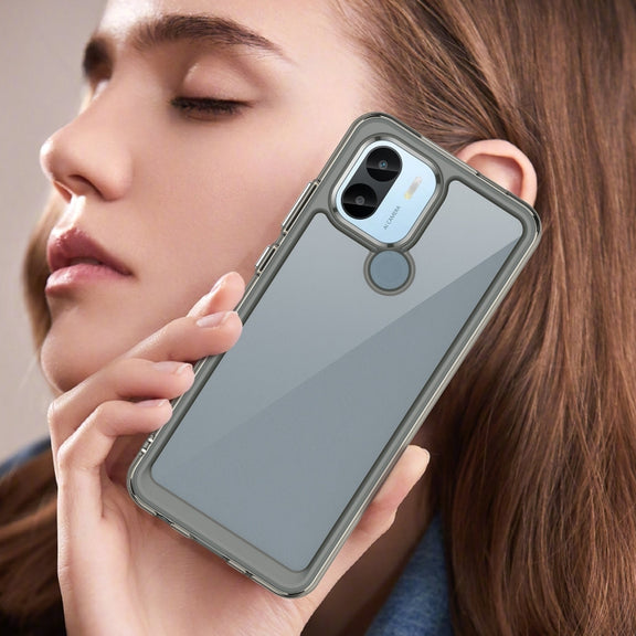 For Xiaomi Poco C50 Colorful Series Acrylic Hybrid TPU Phone Case(Transparent Grey)