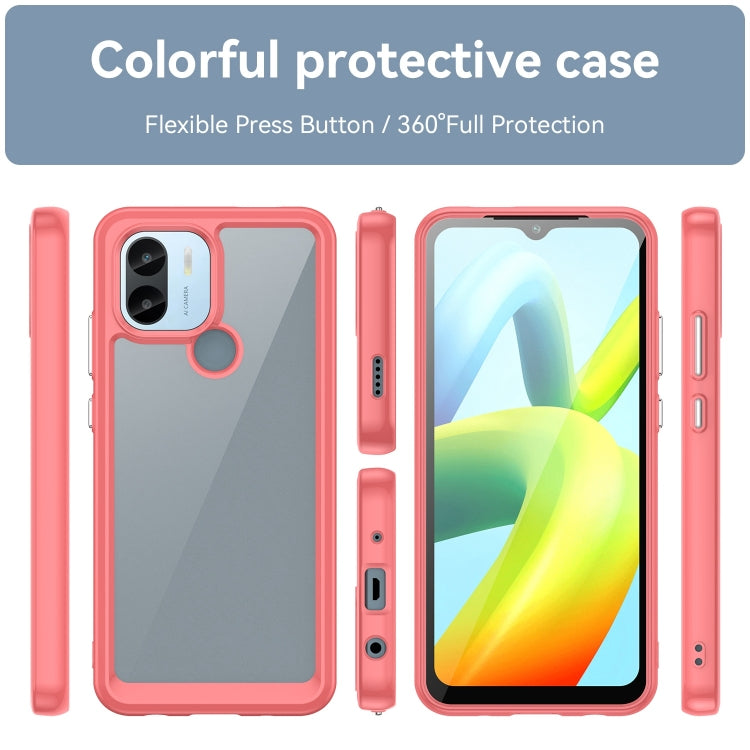 For Xiaomi Poco C50 Colorful Series Acrylic Hybrid TPU Phone Case(Red)