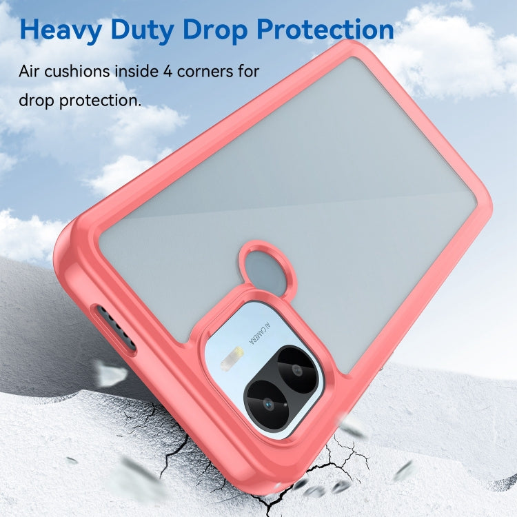 For Xiaomi Poco C50 Colorful Series Acrylic Hybrid TPU Phone Case(Red)