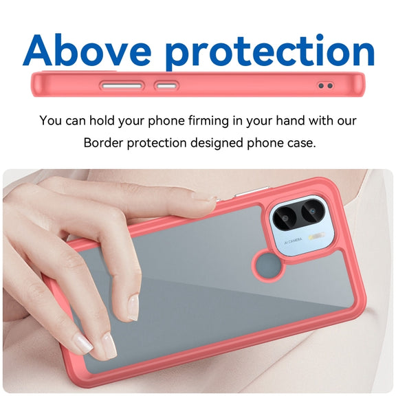 For Xiaomi Poco C50 Colorful Series Acrylic Hybrid TPU Phone Case(Red)